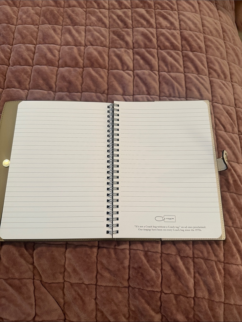 NEW Coach Leather Cream Color and Strawberry Print Notebook - Picture 6 of 12